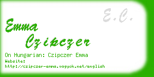emma czipczer business card